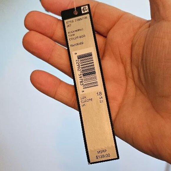 TAHARI Arthur S. Levine Women's Jacket - Size 18 NWT - Black, Gold, Blue, White - Picture 2 of 6